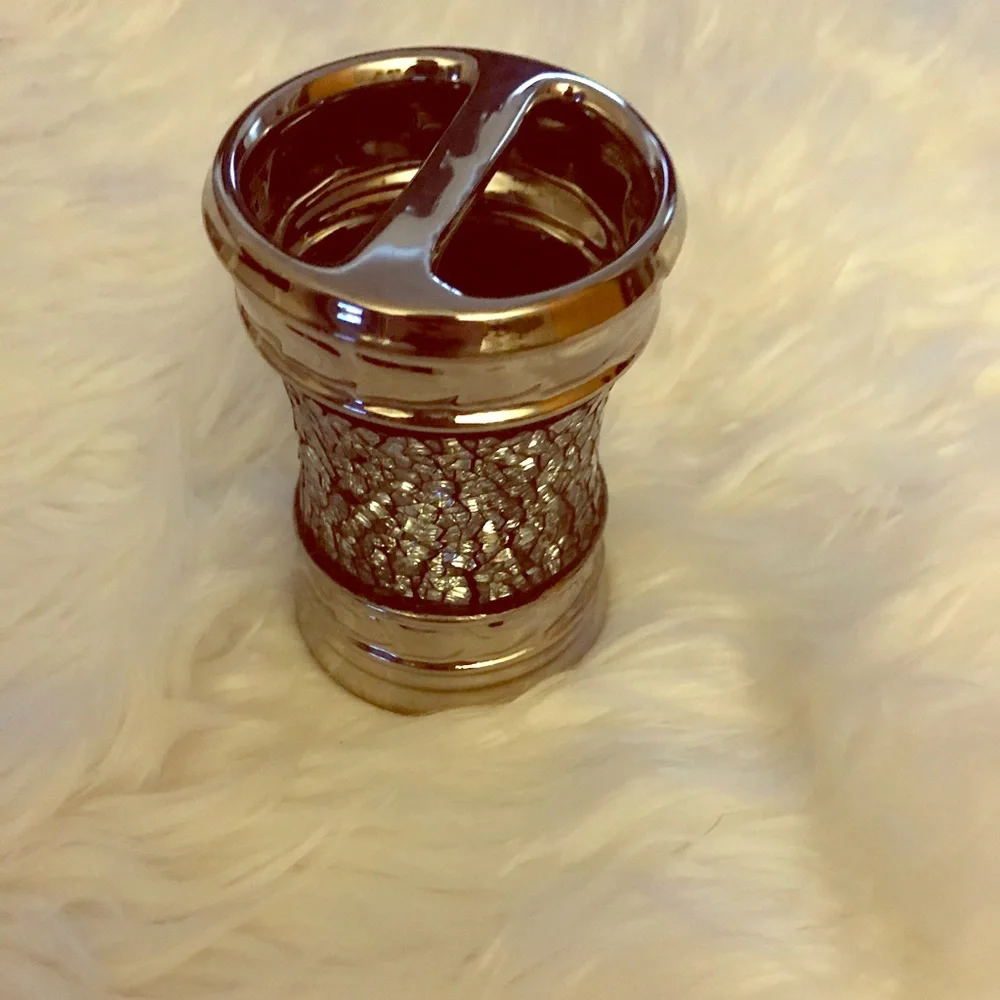 🤎 Silver Toothbrush Holder, Cup Organizer, Desk Cup, Home Decor